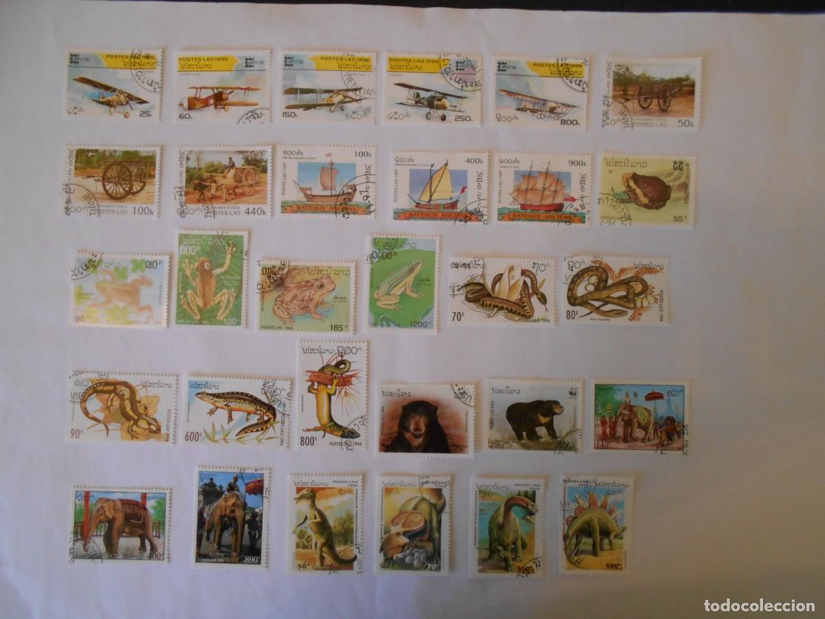 Sellos: LAOS-75 SELLOS DIFERENTES-LOTE 7