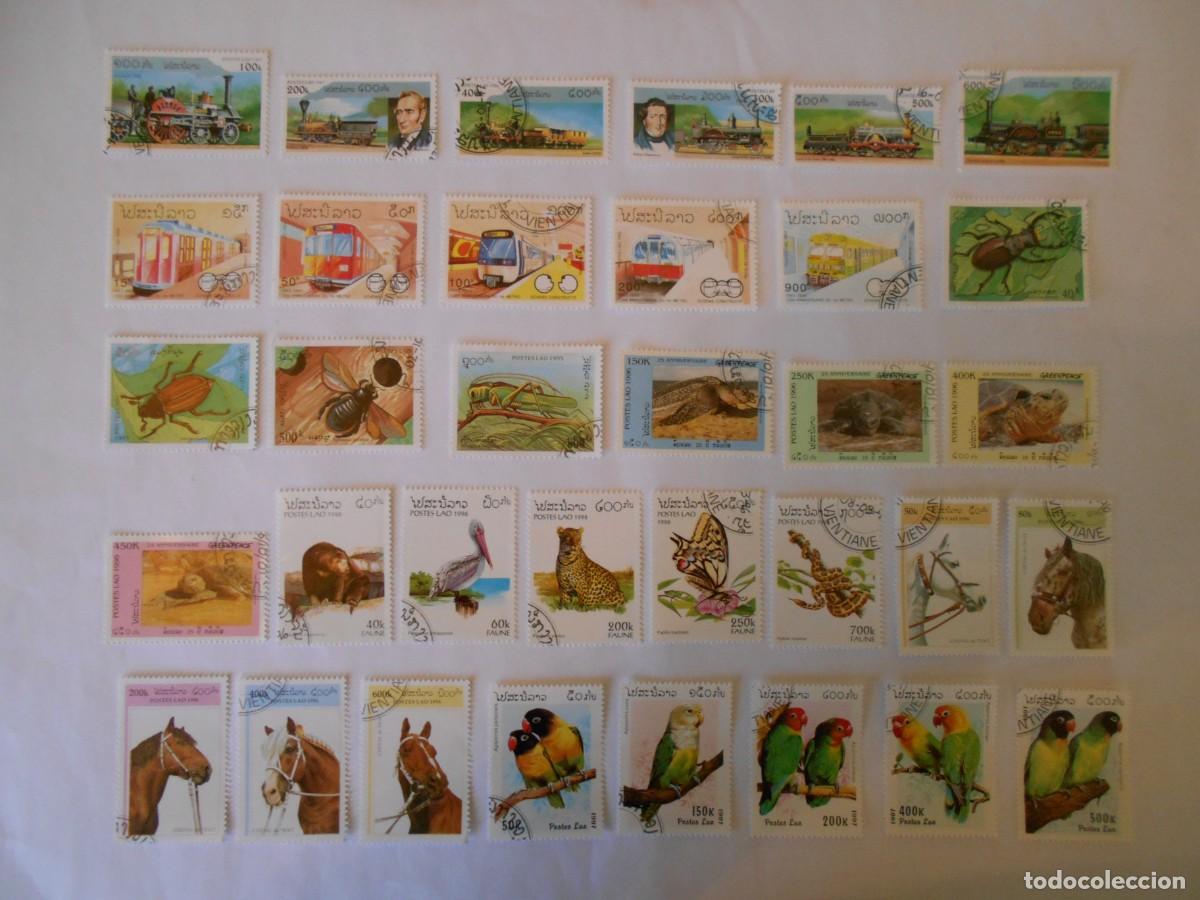 Sellos: LAOS-80 SELLOS DIFERENTES-LOTE 8