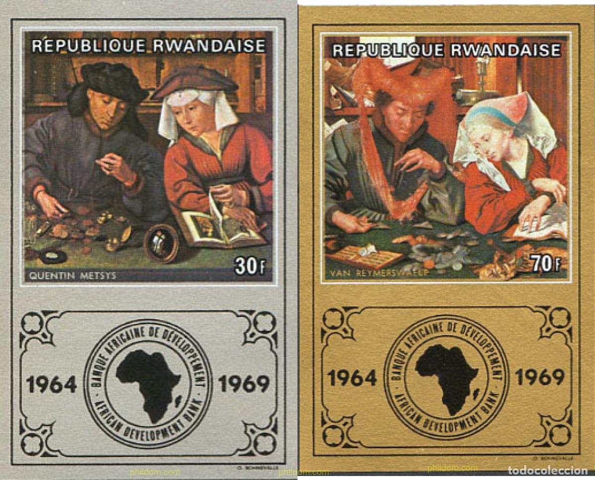 Sellos: 17853 MNH RUANDA 1969 5 ANIVERSARIO DEL BANCO AFRICANO DE DESARROLLO