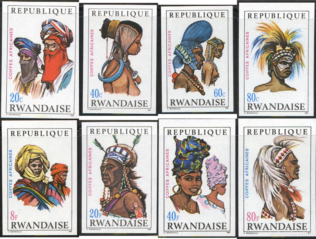 Stamps: 17852 MNH RUANDA 1969 PEINADOS AFRICANOS.