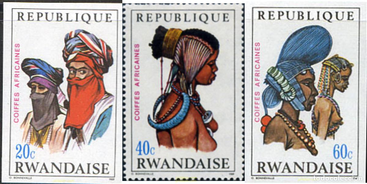 Selos: 615883 MNH RUANDA 1969 PEINADOS AFRICANOS.