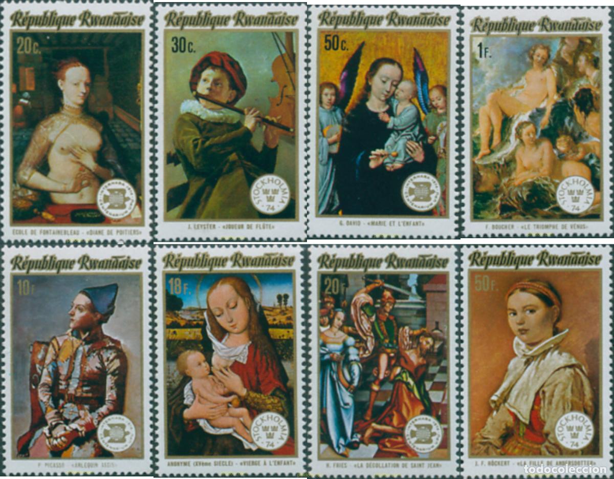 Selos: 56503 MNH RUANDA 1974 INTERNABA-STOCKHOLMIA 1974. EXPOSICION FILATELICA
