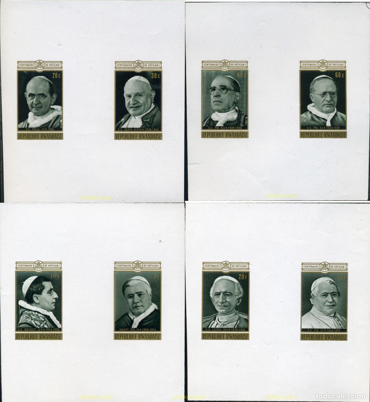 Sellos: 221533 MNH RUANDA 1970 CENTENARIO DEL CONCILIO DEL VATICANO I