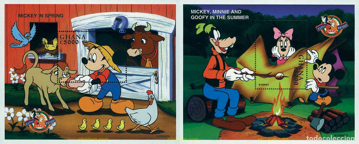 Sellos: 99638 MNH GHANA 1998 75 ANIVERSARIO DE MICKEY MOUSE