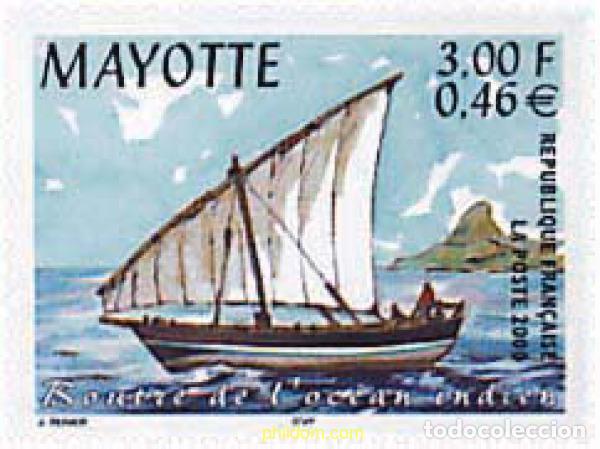Sellos: 59617 MNH MAYOTTE 2000 BOTE EN EL OCEANO INDICO