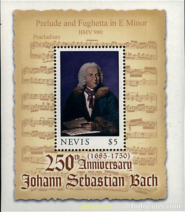 Sellos: 69104 MNH NEVIS 2000 250 ANIVERSARIO DE JUAN SEBASTIAN BACH