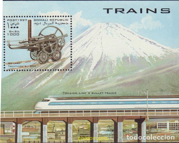 Sellos: 205183 MNH SOMALIA. Rep&uacute;blica 1997 LOCOMOTORAS