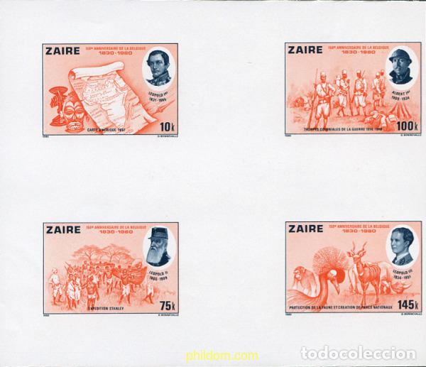 Sellos: 254177 MNH ZAIRE 1980 150 ANIVERSARIO DE LA INDEPENDENCIA
