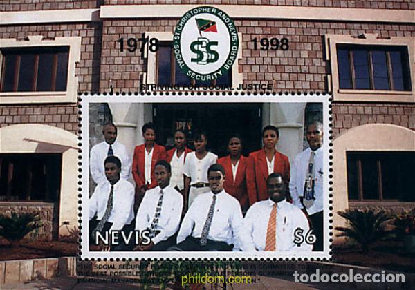 Sellos: 63694 MNH NEVIS 1998 20 ANIVERSARIO DE LA SEGURIDAD SOCIAL