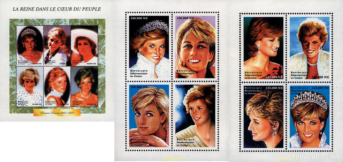 Sellos: 256126 MNH CONGO. Rep&uacute;blica democr&aacute;tica 1998 PRINCESA DIANA DE GALES
