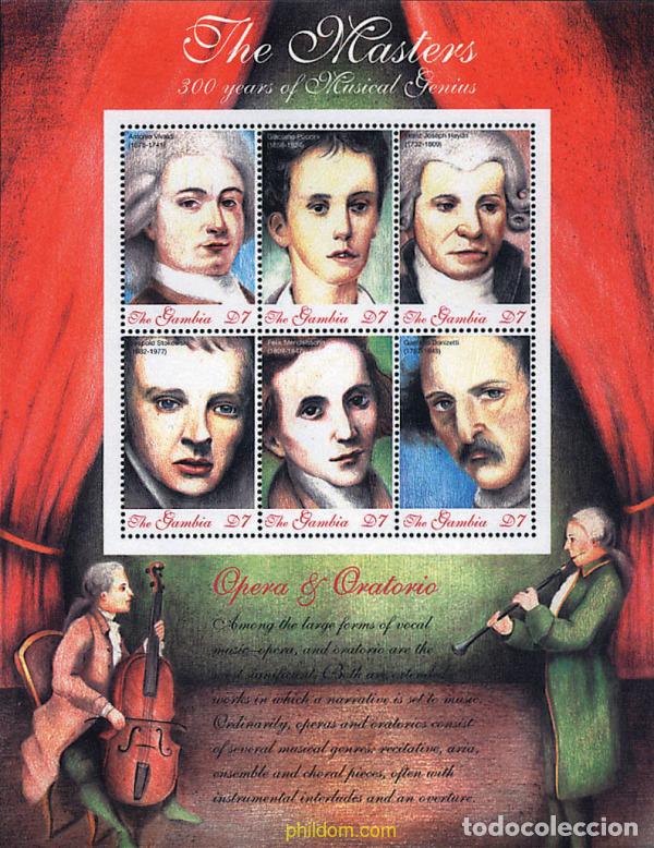 Sellos: 605777 MNH GAMBIA 2000 COMPOSITORES