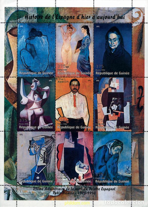 Sellos: 13001 MNH GUINEA 1998 25 ANIVERSARIO DE LA MUERTE DE PABLO PICASSO