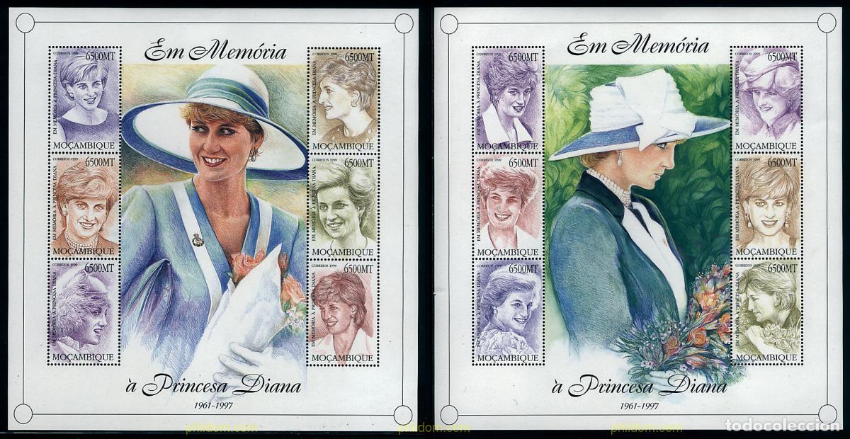 Sellos: 256189 MNH MOZAMBIQUE 1999 HOMENAJE A LA PRINCESA DIANA DE GALES