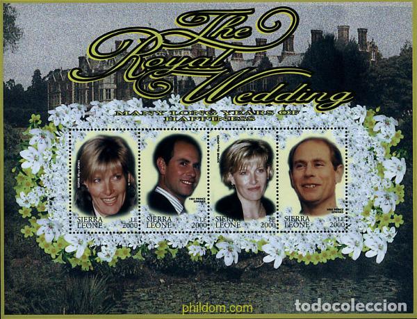Timbres: 240808 MNH SIERRA LEONA 1999 BODA DEL PRINCIPE EDUARDO Y MISS SOFIA RHYS-JONES