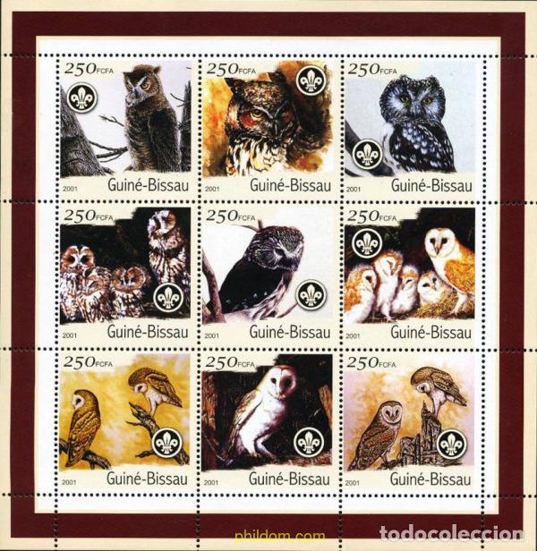 Sellos: 13017 MNH GUINEA BISSAU 2001 AVES RAPACES