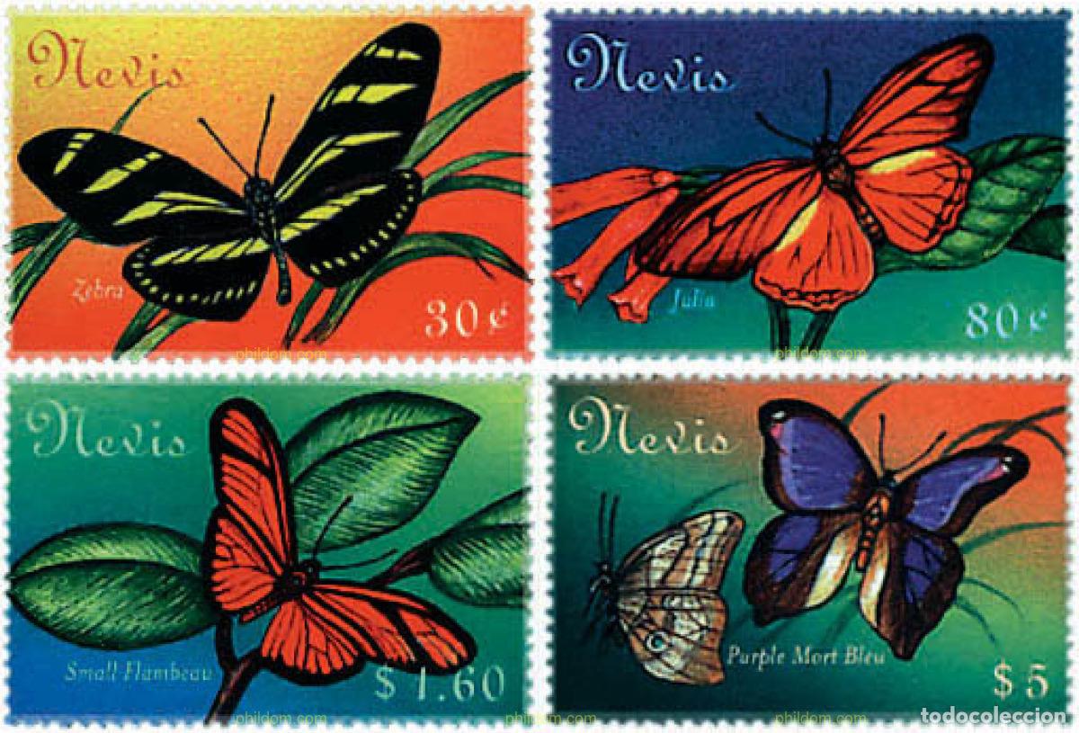 Sellos: 77918 MNH NEVIS 2000 MARIPOSAS DE NEVIS