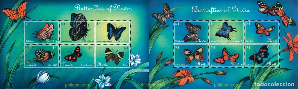 Sellos: 229120 MNH NEVIS 2000 MARIPOSAS DE NEVIS