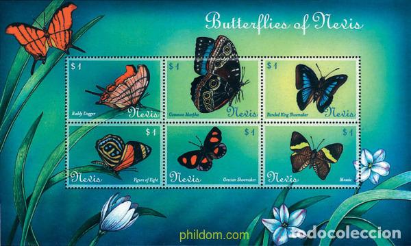 Sellos: 242574 MNH NEVIS 2000 MARIPOSAS DE NEVIS