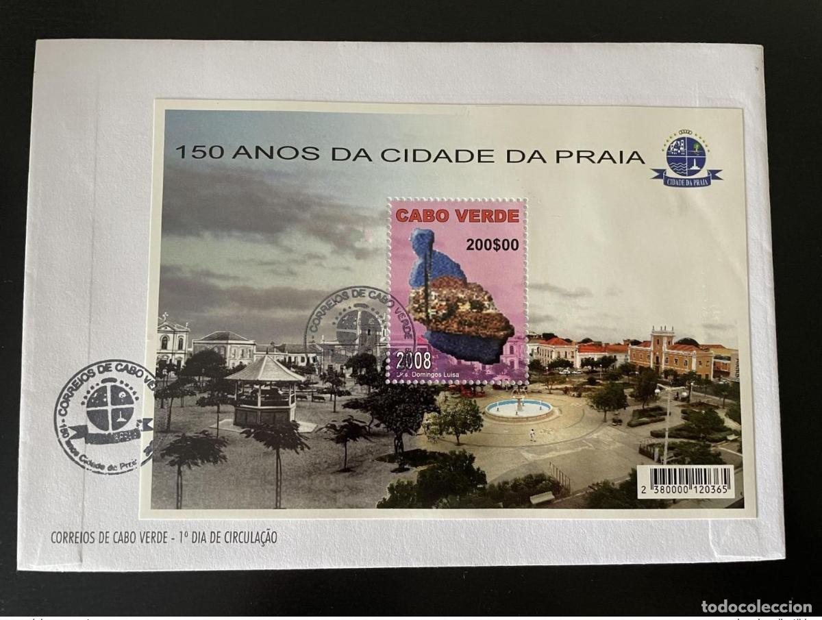 Sellos: Cabo Verde 2008 Mi. Bl. 40 FDC 150 a&ntilde;os Cidade da Praia Stadt Ville City S/S