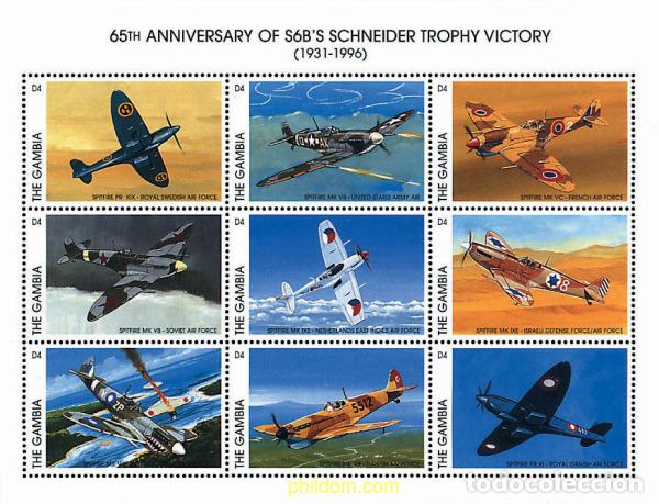 Sellos: 316992 MNH GAMBIA 1996 65 ANIVERSARIO DE VICTORIA BRITANICA EN LA COPA SCHNEIDER