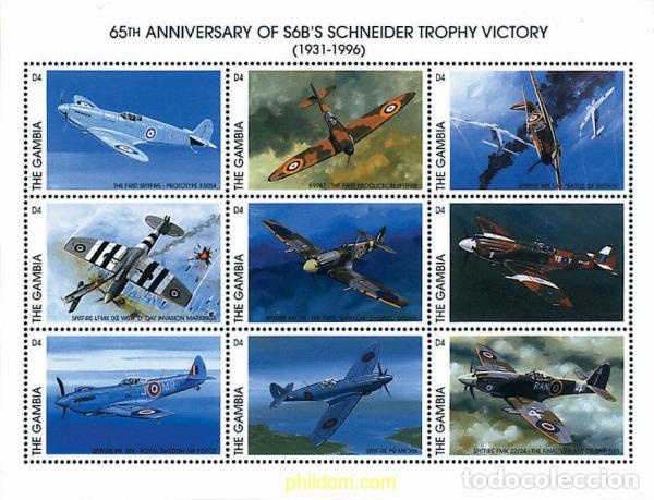 Sellos: 316993 MNH GAMBIA 1996 65 ANIVERSARIO DE VICTORIA BRITANICA EN LA COPA SCHNEIDER