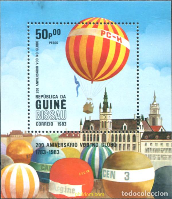 Sellos: 70838 MNH GUINEA BISSAU 1983 200 ANIVERSARIO DE LA PRIMERA ASCENSION EN GLOBO