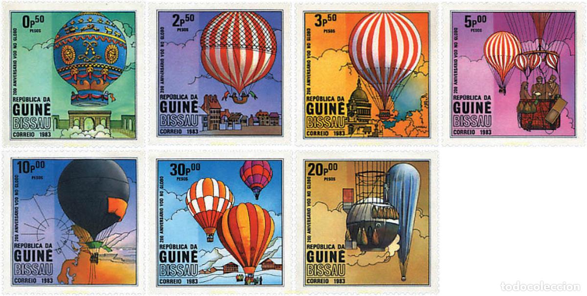 Sellos: 70836 MNH GUINEA BISSAU 1983 200 ANIVERSARIO DE LA PRIMERA ASCENSION EN GLOBO