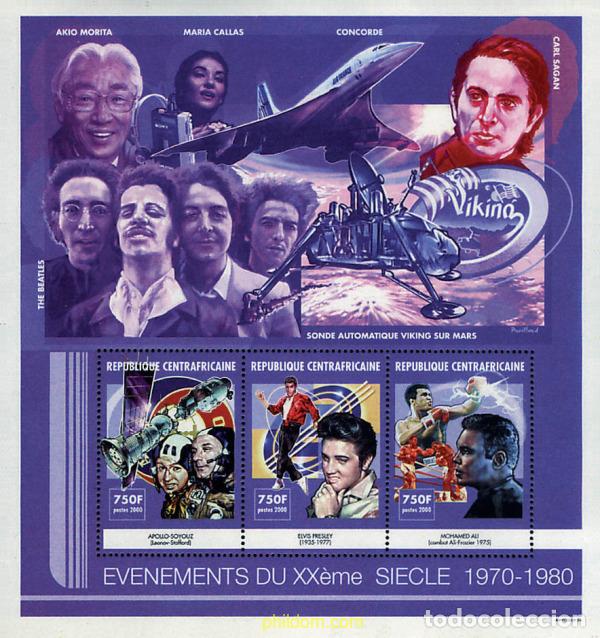 Sellos: 605979 MNH CENTROAFRICANA 2000 EVENTOS DEL SIGLO XX