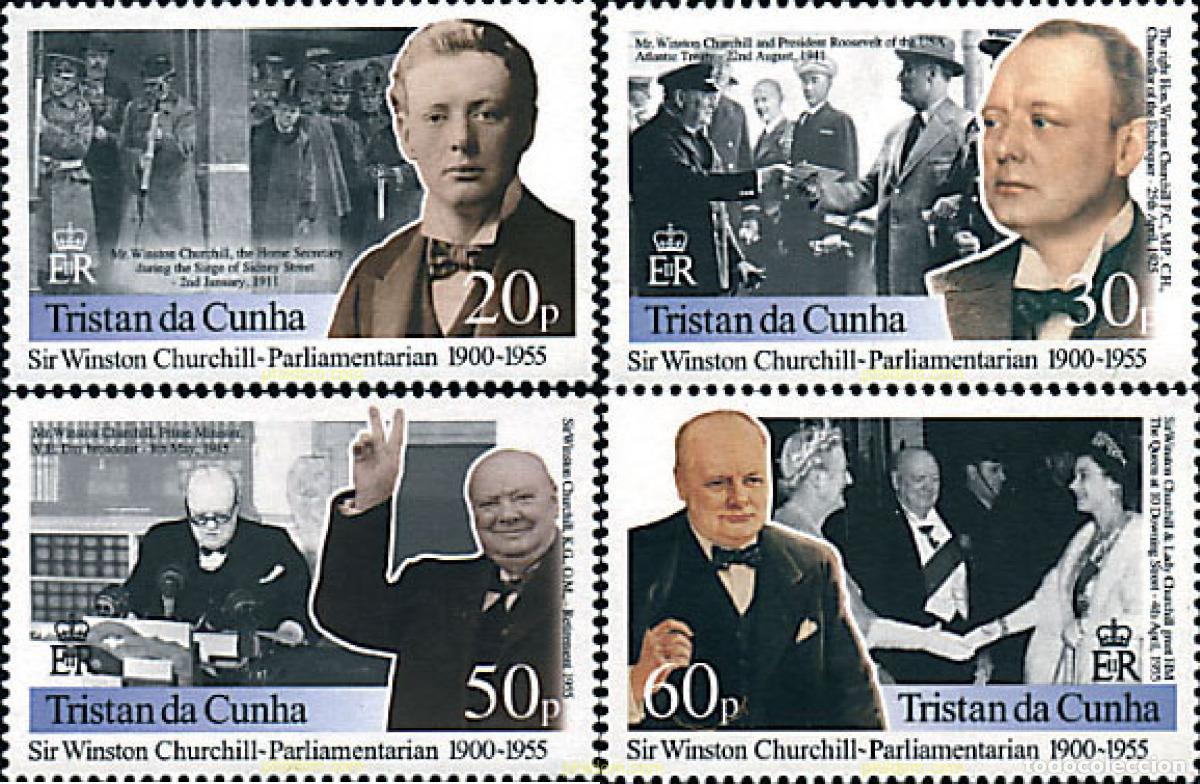 Sellos: 71410 MNH TRISTAN DA CUNHA 2000 CENTENARIO DE WINSTON CHURCHILL COMO PARLAMENTARIO