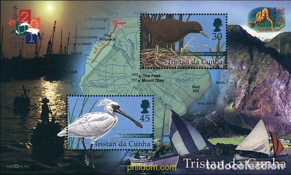Sellos: 78378 MNH TRISTAN DA CUNHA 2001 NUEVO A&Ntilde;O CHINO