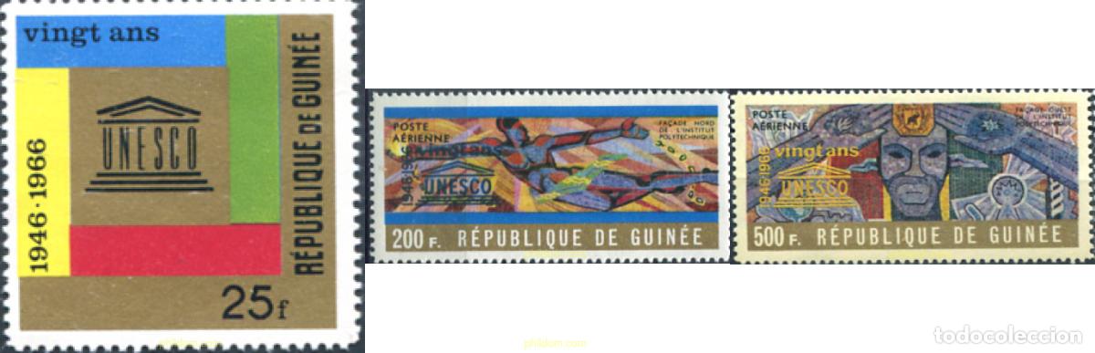 Stamps: 71685 MNH GUINEA 1966 20 ANIVERSARIO DE LA UNESCO