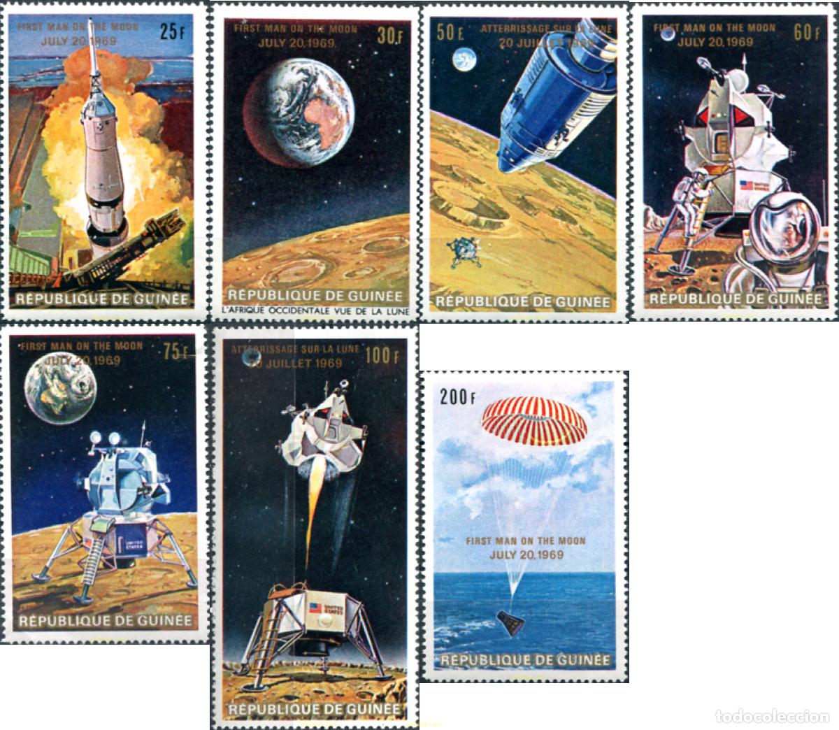 Sellos: 71699 MNH GUINEA 1969 APOLLO XI