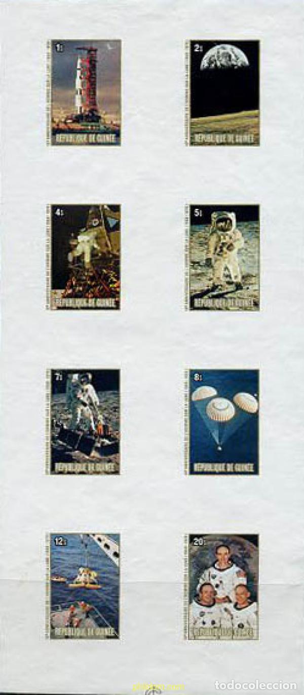 Sellos: 214623 MNH GUINEA 1980 10 ANIVERSARIO DEL PRIMER HOMBRE EN LA LUNA