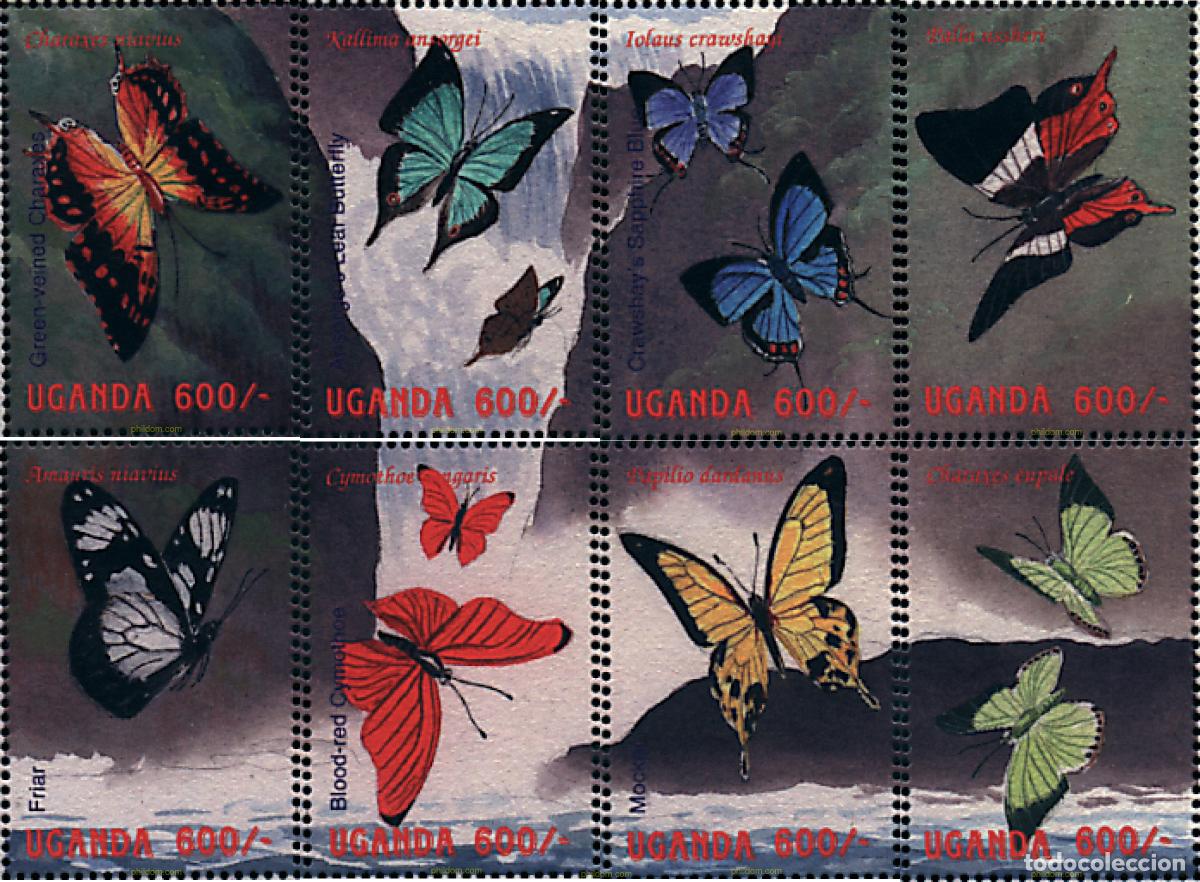 Sellos: 255409 MNH UGANDA 2000 MARIPOSAS DE UGANDA
