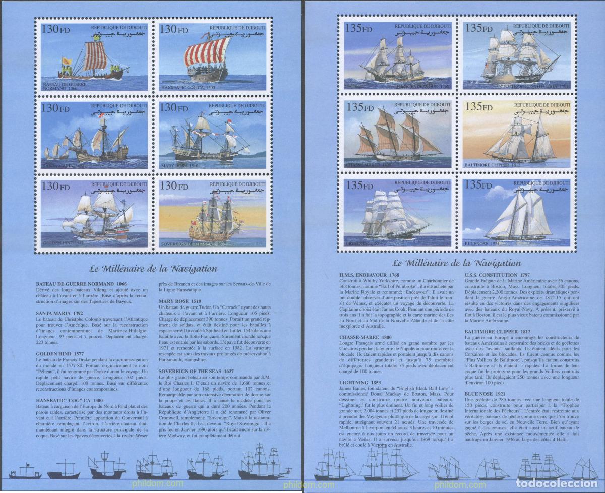 Sellos: 660875 MNH DJIBOUTI 2000 BARCOS