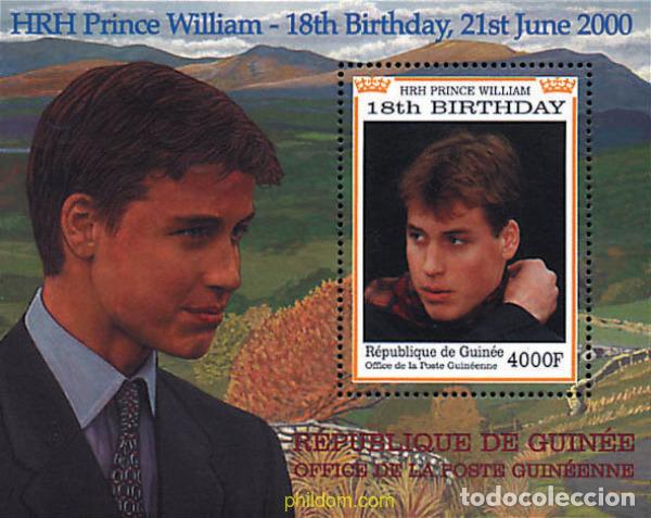 Sellos: 129139 MNH GUINEA 2000 18 ANIVERSARIO DEL PRINCIPE GUILLERMO
