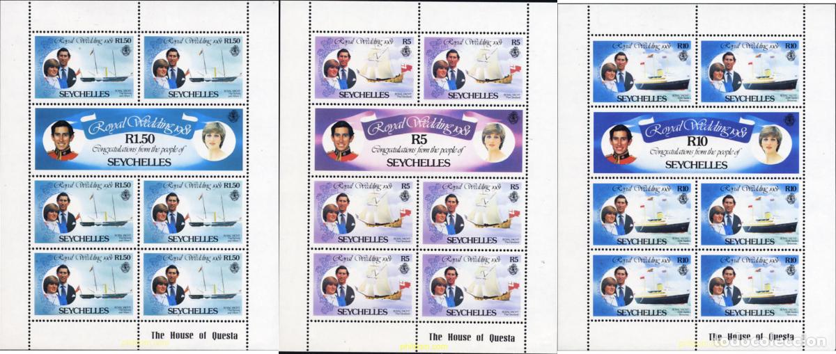Sellos: 231403 MNH SEYCHELLES 1981 BODA DEL PRINCIPE CARLOS Y LADY DIANA SPENCER