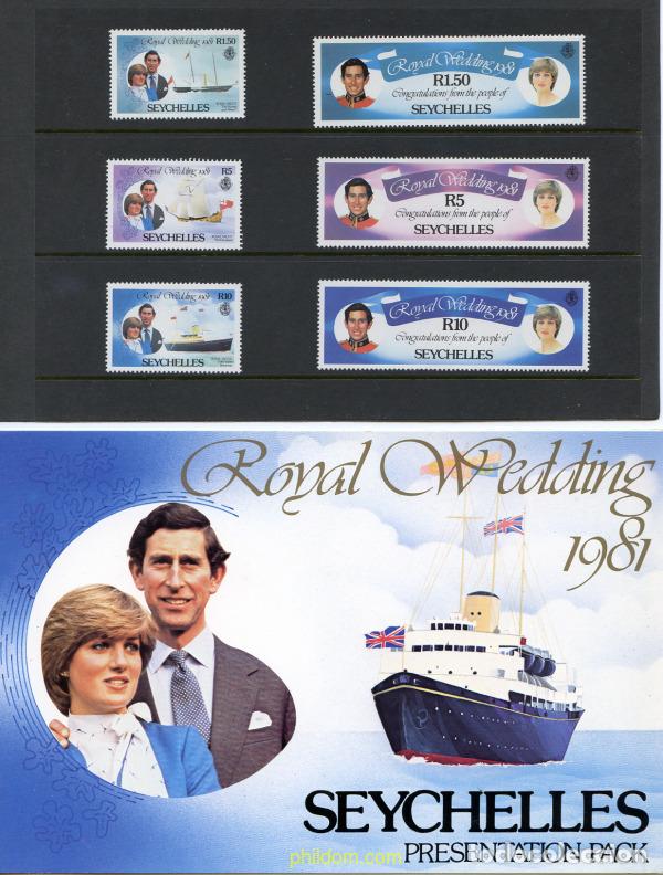 Sellos: 231404 MNH SEYCHELLES 1981 BODA DEL PRINCIPE CARLOS Y LADY DIANA SPENCER