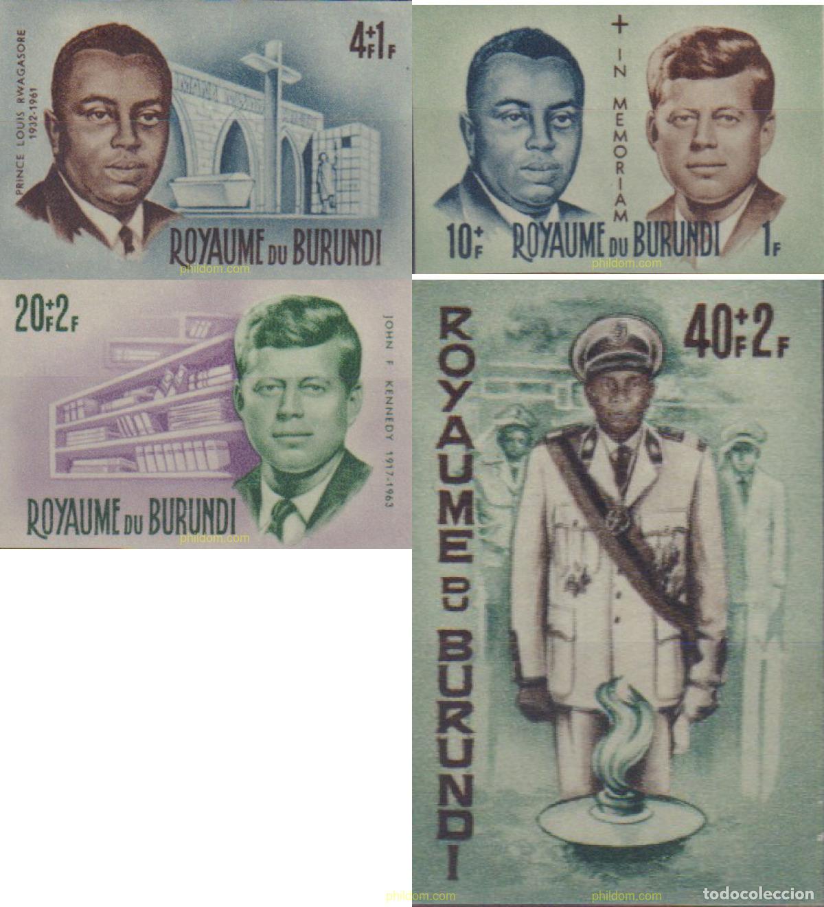 Francobolli: 14723 MNH BURUNDI 1966 PRINCIPE LOUIS RWAGASORE Y PRESIDENTE J.K.JENNEDY