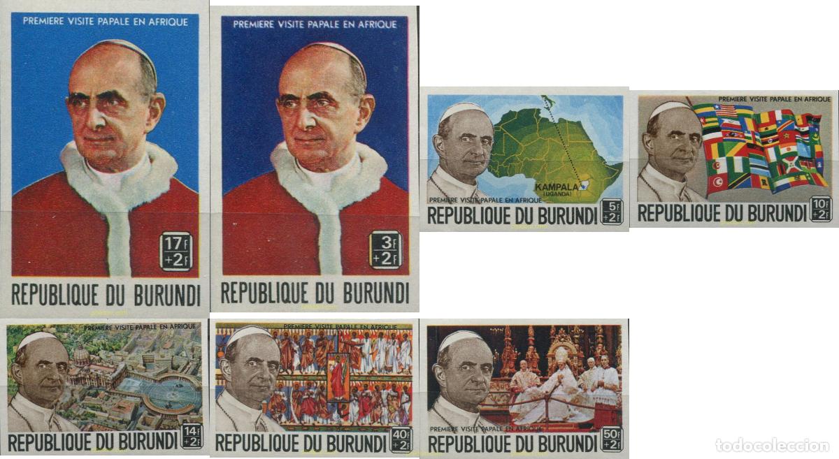 Francobolli: 14744 MNH BURUNDI 1969 PRIMERA VISITA PAPAL A AFRICA