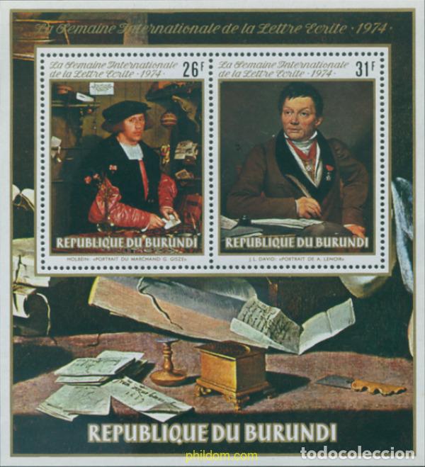 Stamps: 73465 MNH BURUNDI 1974 SEMANA INTERNACIONAL DE LA CARTA