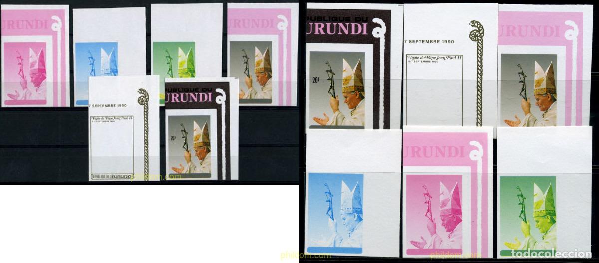 Sellos: 202740 MNH BURUNDI 1990 VISITA DE SS EL PAPA JUAN PABLO II A BURUNDI