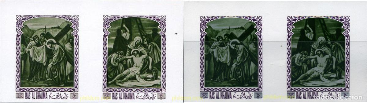 Sellos: 221343 MNH RAS AL KHAIMA 1972 LA CRUCIFICCION DE CRISTO