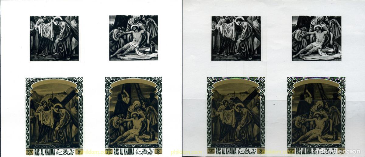 Sellos: 221345 MNH RAS AL KHAIMA 1972 LA CRUCIFICCION DE CRISTO