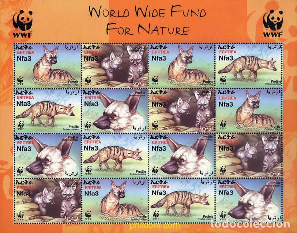 Sellos: 12714 MNH ERITREA 2001 LOBO DE TIERRA