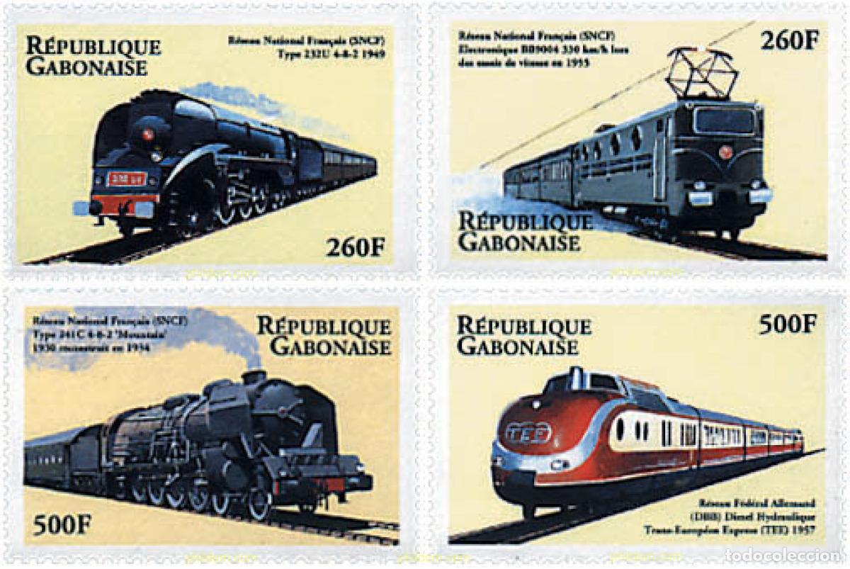 Sellos: 138613 MNH GABON 2000 GRANDES TRENES DEL MUNDO