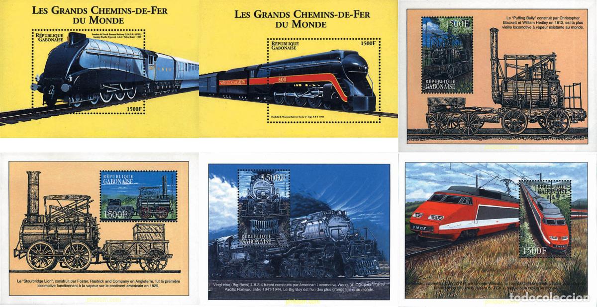 Sellos: 138609 MNH GABON 2000 GRANDES TRENES DEL MUNDO