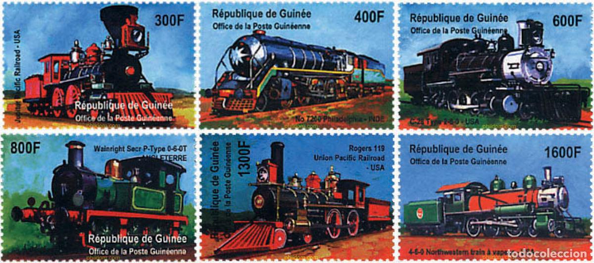 Sellos: 132772 MNH GUINEA 2001 TRENES HISTORICOS DEL MUNDO