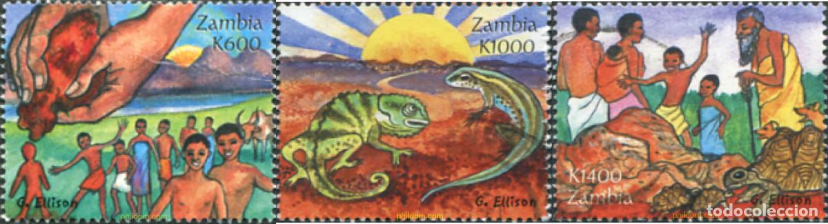 Sellos: 601504 USED ZAMBIA 2000 LEYENDA AFRICANA DE LA CREACION