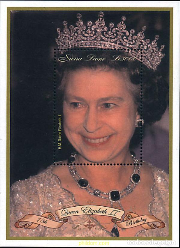 Sellos: 75324 MNH SIERRA LEONA 2001 75 ANIVERSARIO DE LA REINA ISABEL II